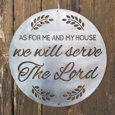 as for me and my house metal sign|metal bible verse wall art.